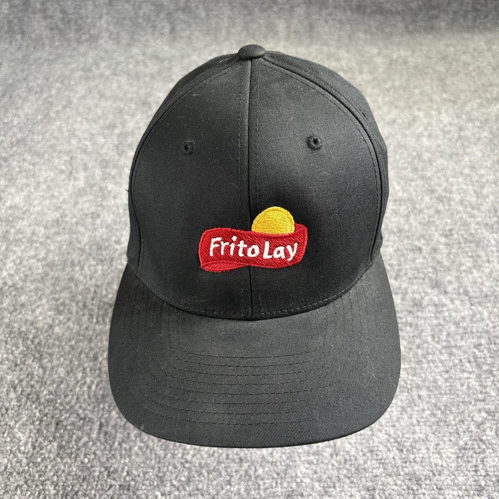 Frito Lay Ball Cap Hat L/XL Black Flexfit Culture Employee Uniform PortAuthority